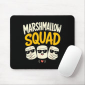 Marshmallow familie kampvuur s'mores muismat (Met muis)
