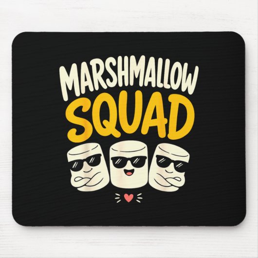 Marshmallow familie kampvuur s'mores muismat (Voorkant)