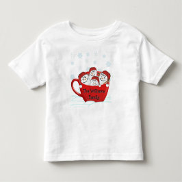 Marshmallow Familie Met Gepersonaliseerde Namen Kinder Shirts