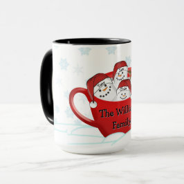 Marshmallow Familie Met Gepersonaliseerde Namen Mok