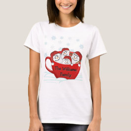 Marshmallow Familie Met Gepersonaliseerde Namen T-shirt