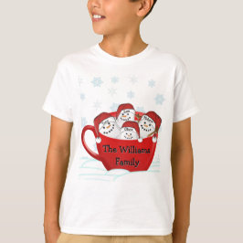 Marshmallow Familie Met Gepersonaliseerde Namen T-shirt