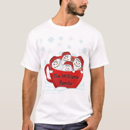 Marshmallow Familie Met Gepersonaliseerde Namen T-shirt