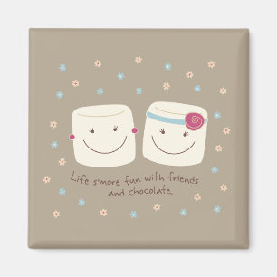 Marshmallow Friends en Chocolate Magnet