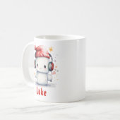 Marshmallow gepersonaliseerde vakantie Mok (Voorkant links)