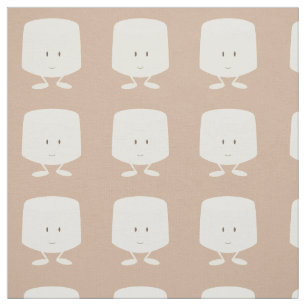 Marshmallow glimlachen stof