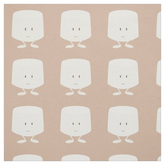 Marshmallow glimlachen stof (Swatch)