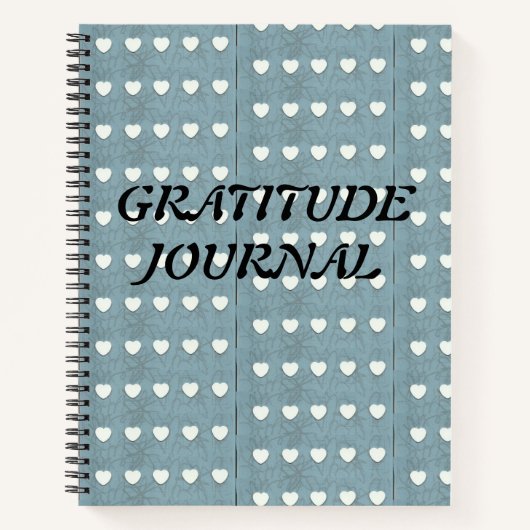 Marshmallow Hearts Gratitude Journal Notitieboek (Voorkant)