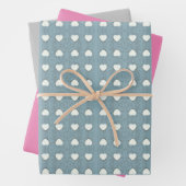 Marshmallow Hearts Inpakpapier Vel (In situ)