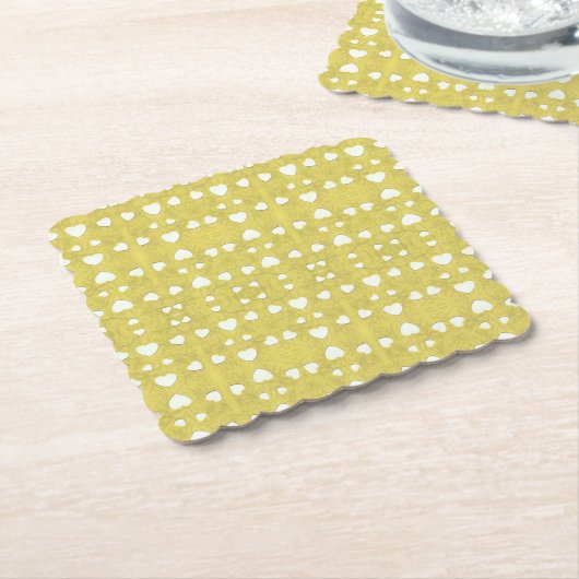 Marshmallow Hearts Kartonnen Onderzetters (Gebogen)