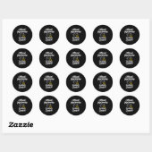 Marshmallow humor kampvuur s'mores  ronde sticker (Vel)