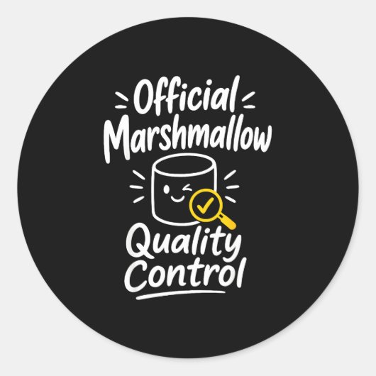 Marshmallow humor kampvuur s'mores  ronde sticker (Voorkant)