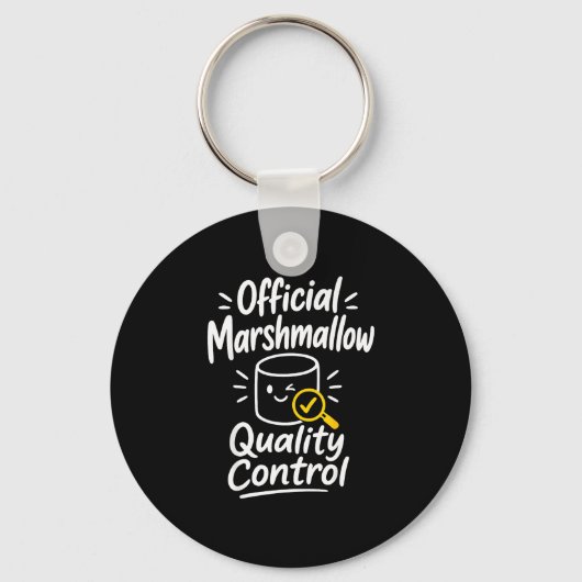 Marshmallow humor kampvuur s'mores sleutelhanger (Voorkant)