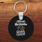 Marshmallow humor kampvuur s'mores sleutelhanger (Voorkant)