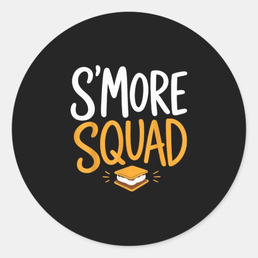 Marshmallow kampvuur kamperen s'mores  ronde sticker (Voorkant)