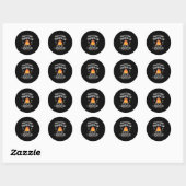 Marshmallow kampvuur s'mores  ronde sticker (Vel)