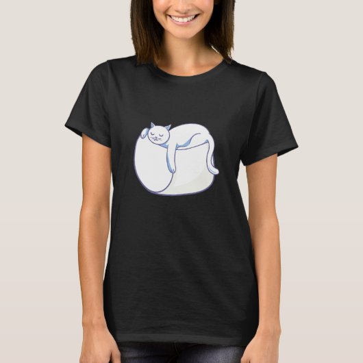 Marshmallow Kat Roaster Smore Camping Smore Statio T-shirt (Voorkant)