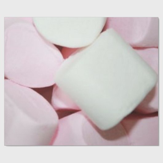 marshmallow kunstwerk cadeaupapier (Vlak)