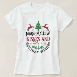 Marshmallow kusjes en warme vakantiewens t-shirt