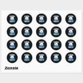 Marshmallow liefhebber kampvuur s'mores ronde sticker (Vel)