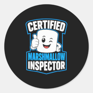 Marshmallow liefhebber kampvuur s'mores ronde sticker