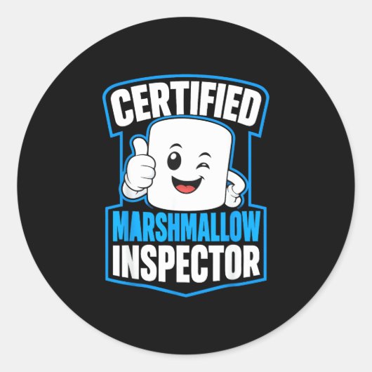 Marshmallow liefhebber kampvuur s'mores ronde sticker (Voorkant)