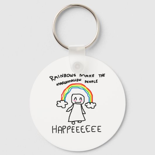 Marshmallow maakt deel uit van deux. sleutelhanger (Voorkant)