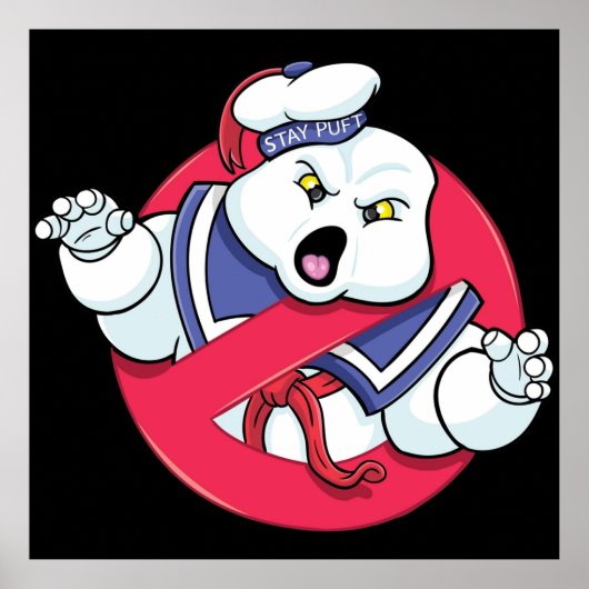Marshmallow Man Blijf op de Cartoon Puft en Cool Poster (Voorkant)