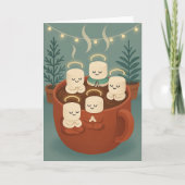 Marshmallow-meditatie Feestdagen Kaart (Voorkant)