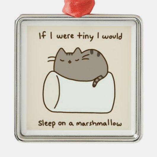 marshmallow metalen ornament (Voorkant)