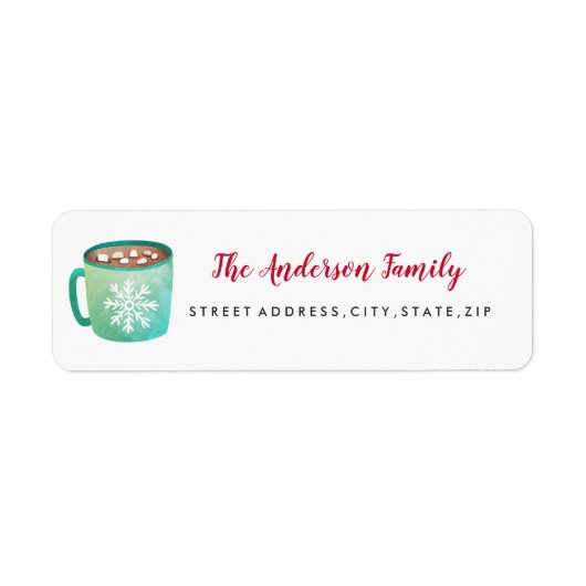 Marshmallow Mokje Kerst Retouradres Label (Voorkant)