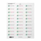 Marshmallow Mokje Kerst Retouradres Label (Full Sheet)