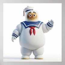 Marshmallow Monster Sailor Design