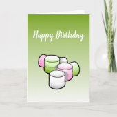 Marshmallow op Folded Greeting Birthday Kaart (Voorkant)