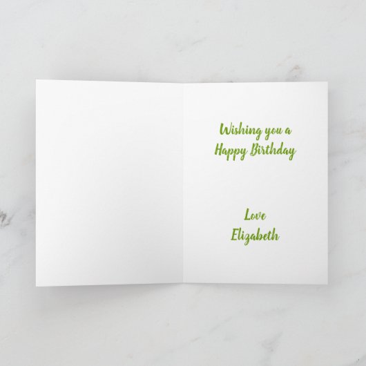 Marshmallow op Folded Greeting Birthday Kaart (Binnen)