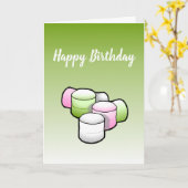 Marshmallow op Folded Greeting Birthday Kaart (Gele Bloem)