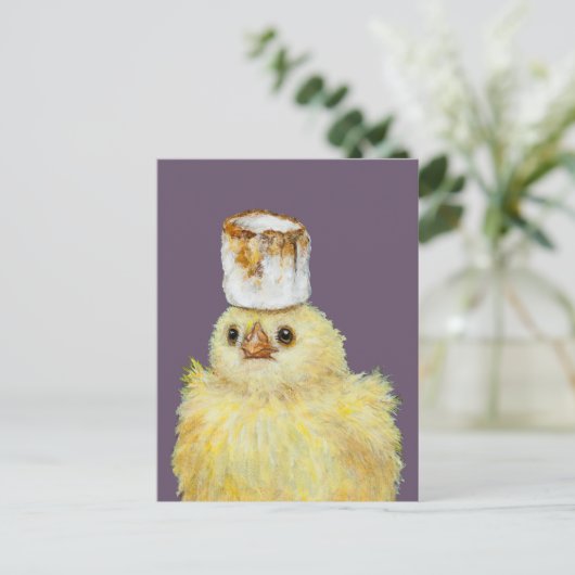 Marshmallow Peep briefkaart (Staand voorkant)