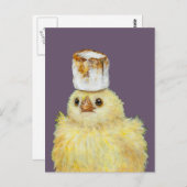 Marshmallow Peep briefkaart (Voorkant / Achterkant)