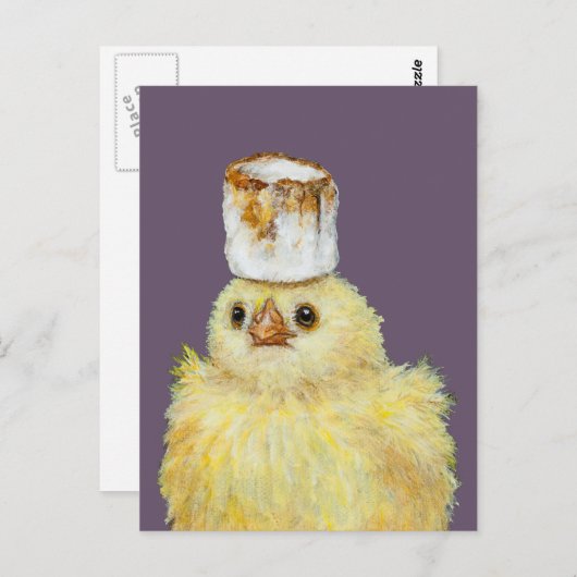 Marshmallow Peep briefkaart (Voorkant / Achterkant)