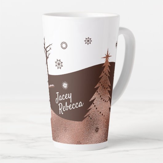 Marshmallow Persoonlijke kerstMokken Latte Mok (Rechterhoek)