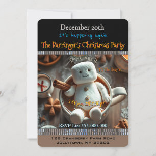 Marshmallow Pret Fun Familie Jaarlijkse Kerstfeest Kaart