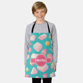 Marshmallow Rainbow Kleurrijke Gepersonaliseerde P Schort (Gedragen)