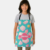 Marshmallow Rainbow Kleurrijke Gepersonaliseerde P Schort (Insitu)