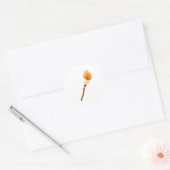 Marshmallow Roast Ronde Sticker (Envelop)