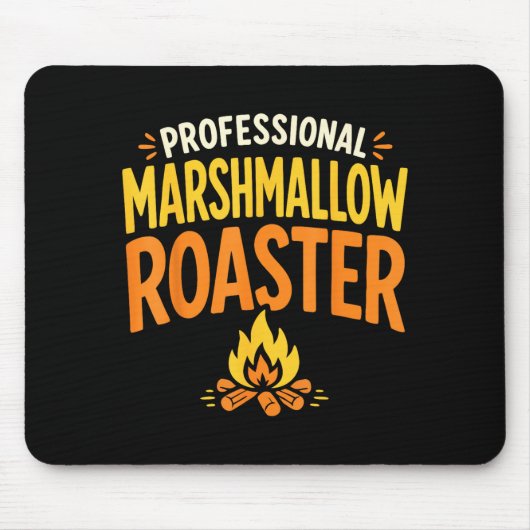 Marshmallow rooster kampvuur  muismat (Voorkant)