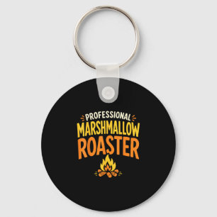 Marshmallow rooster kampvuur sleutelhanger