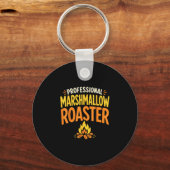Marshmallow rooster kampvuur  sleutelhanger (Voorkant)