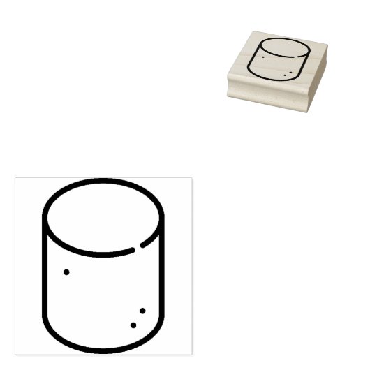 marshmallow rubberstempel (Gestempeld)