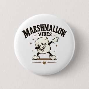 Marshmallow sfeer ronde button 5,7 cm