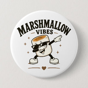 Marshmallow sfeer ronde button 7,6 cm
